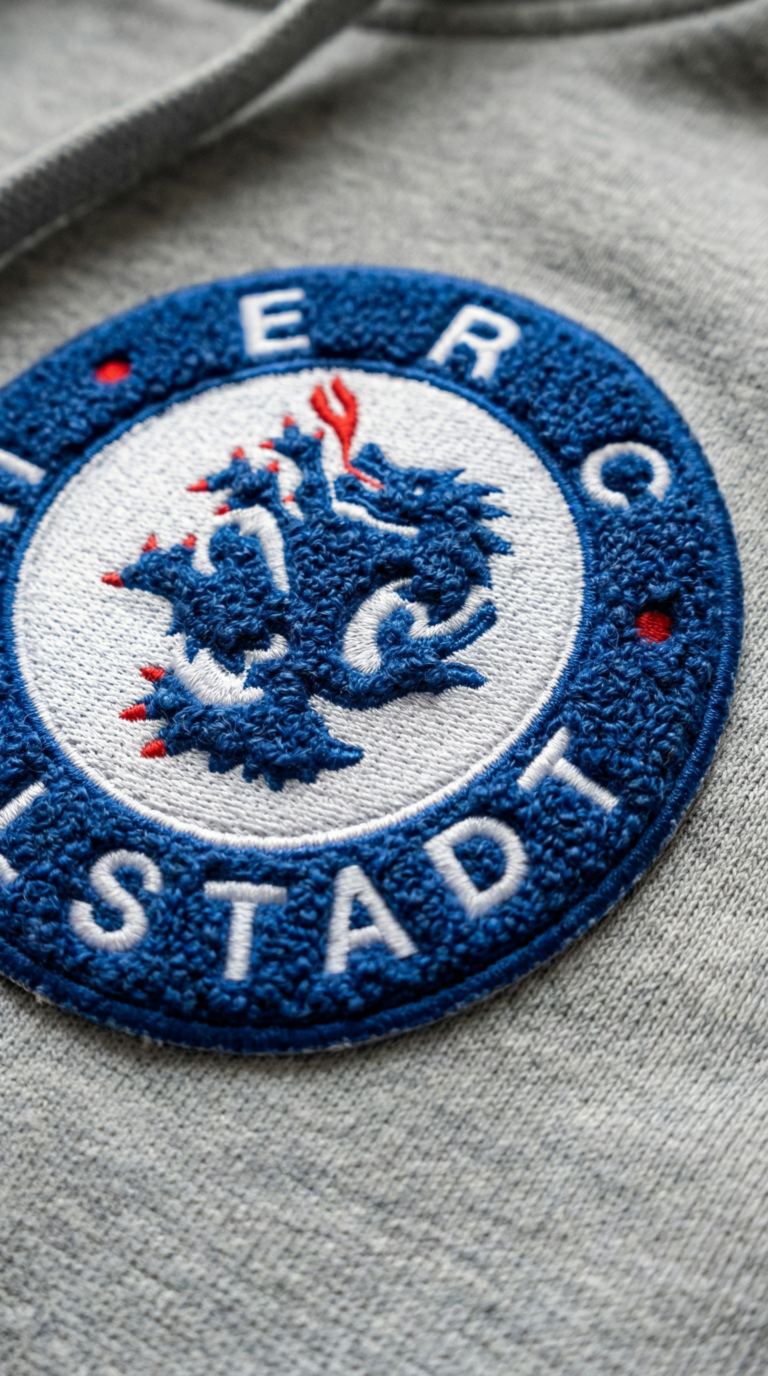 Retro Logo Patch Blau