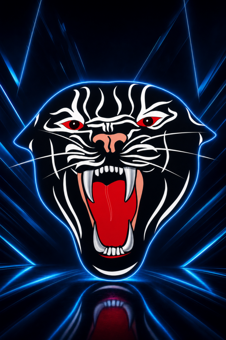 Retro Neon Panther Mobile
